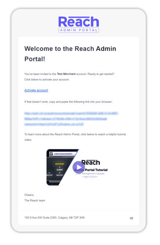 (Reach) Help Centre Screenshot - Email Activation